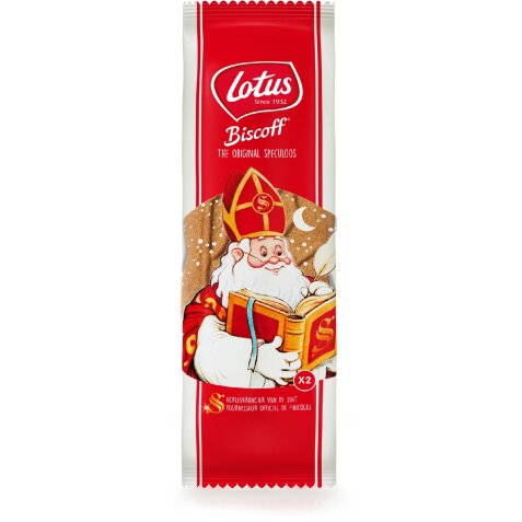 Lotus speculoos Sinterklaas, pak van 2 stuks van 42,5 g