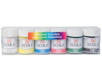 Talens Ecola gouache pot de 16 ml, étui de 6 pots en couleurs assorties