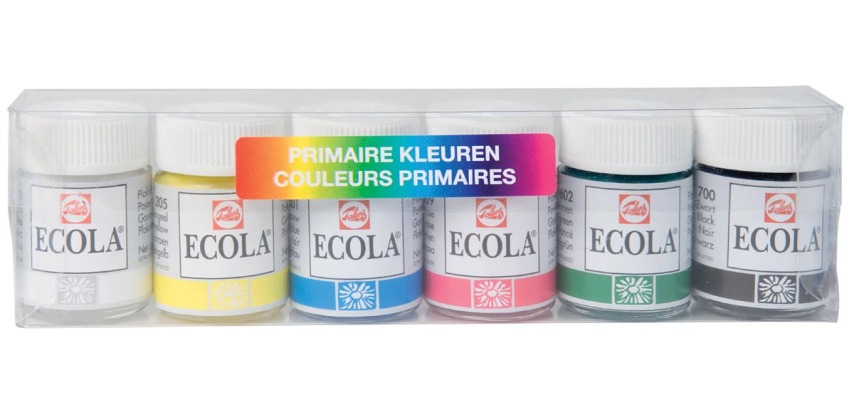 Talens Ecola gouache pot de 16 ml, étui de 6 pots en couleurs assorties