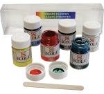 Talens Ecola plakkaatverf potje van 16 ml, etui met 6 potjes in geassorteerde kleuren