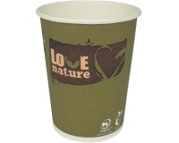 Drinkbeker uit karton Love Nature, 200 ml, pak van 50 stuks