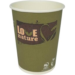 Gobelet en carton Love Nature, 200 ml, paquet de 50 pièces