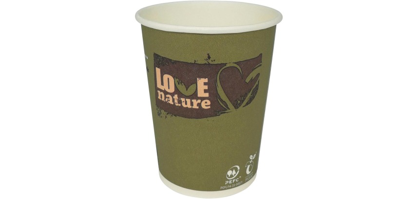 Gobelet en carton Love Nature, 200 ml, paquet de 50 pièces