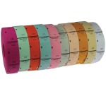 Rouleaux de tickets, couleurs assorties