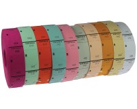 Ticketrollen geassorteerde kleuren