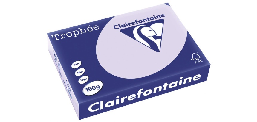 Clairefontaine Trophy Pastel, colored paper, A4, 160 g, 250 sheets, lilac