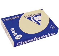 Clairefontaine Trophée Pastel, papier couleur, A4, 160 g, 250 feuilles, chamois
