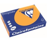 Clairefontaine Trophée Pastel, papier couleur, A4, 160 g, 250 feuilles, clémentine