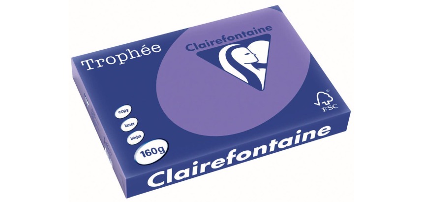 Clairefontaine Trophée Intens, colored paper, A3, 160 g, 250 sheets, purple