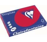 Clairefontaine Trophée Intens, papier couleur, A3, 160 g, 250 feuilles, rouge groseille