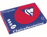 Clairefontaine Trophée Intens, gekleurd papier, A3, 160 g, 250 vel, kersenrood