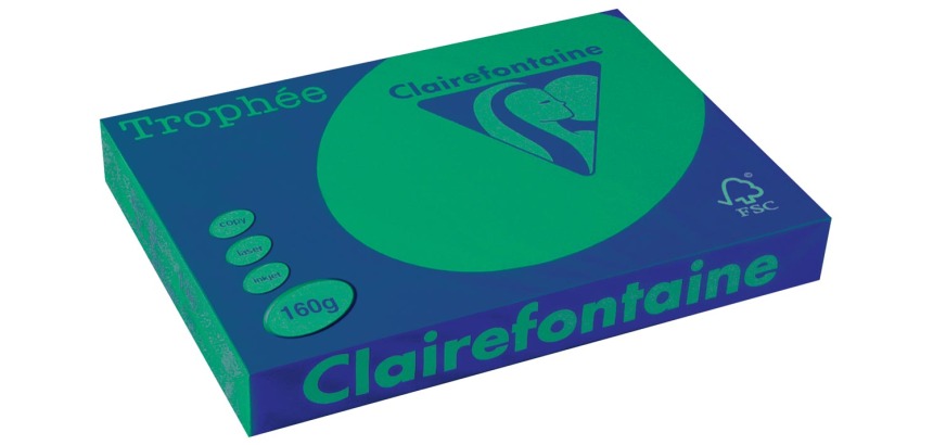 Clairefontaine Trophée Intens, gekleurd papier, A3, 160 g, 250 vel, dennengroen