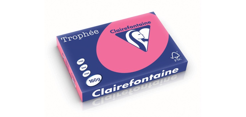 Clairefontaine Trophée Intens, colored paper, A3, 160 g, 250 sheets, fuchsia