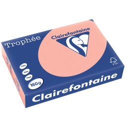 Clairefontaine Trophée Pastel, papier couleur, A4, 160 g, 250 feuilles, pêche