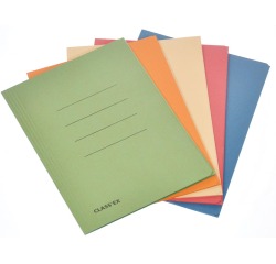 Class'ex chemise de classement couleurs assorties, ft 18,2 x 22,5 cm (pour ft cahier)  (rouge, bleu, v...
