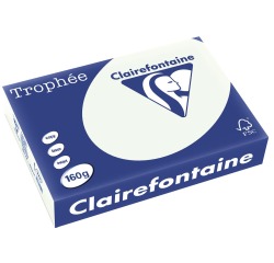 Clairefontaine Trophée Pastel, papier couleur, A4, 160 g, 250 feuilles, vert pâle