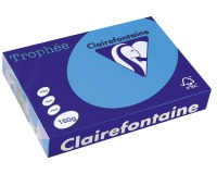 Clairefontaine Trophée Intens, papier couleur, A4, 160 g, 250 feuilles, bleu royal