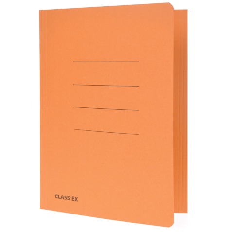 Class'ex dossiermap, 3 kleppen ft 18,2 x 22,5 cm (voor ft schrift), oranje