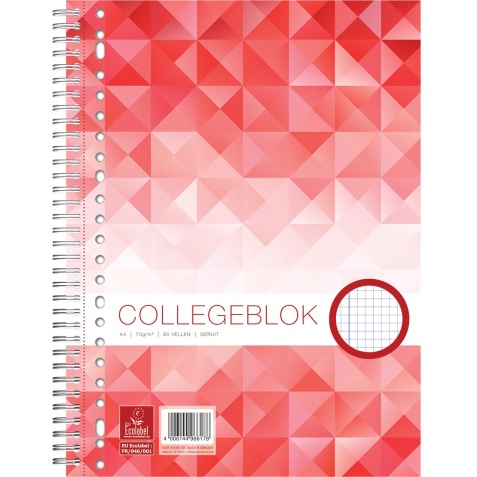 Work bloc de cours Collège, ft A4, quadrillé, 80 pages, 23 trous