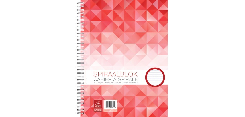 WORK spiral pad A4 grid 5mm 100 sheets 70g
