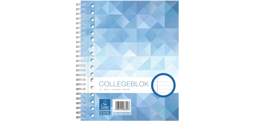 WORK A5 lined notebook block 17 holes 160 sheets 70g