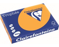 Clairefontaine Trophée Pastel, papier couleur, A3, 160 g, 250 feuilles, clémentine