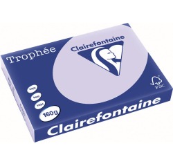 Clairefontaine Trophée Pastel, papier couleur, A3, 160 g, 250 feuilles, lilas