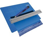 Desq cutting mats, 3 layers, blue, size 22 x 30 cm