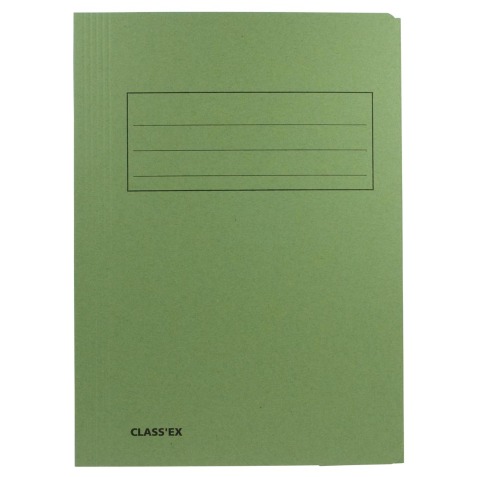 Class'ex dossiermap, 3 kleppen ft 23,7 x 34,7 cm (voor ft folio), groen