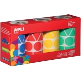 En_gomets apli figuras surtidas t amaño xl pack de 4 rollos colores surtidos 5428 unidades