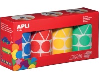 De_gomets apli figuras surtidas t amano xl pack de 4 rollos colores surtidos 5428 unidades