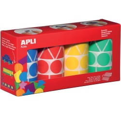 En_gomets apli figuras surtidas t amano xl pack de 4 rollos colores surtidos 5428 unidades