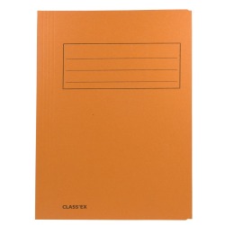 Class'ex dossiermap, 3 kleppen ft 23,7 x 34,7 cm (voor ft folio), oranje