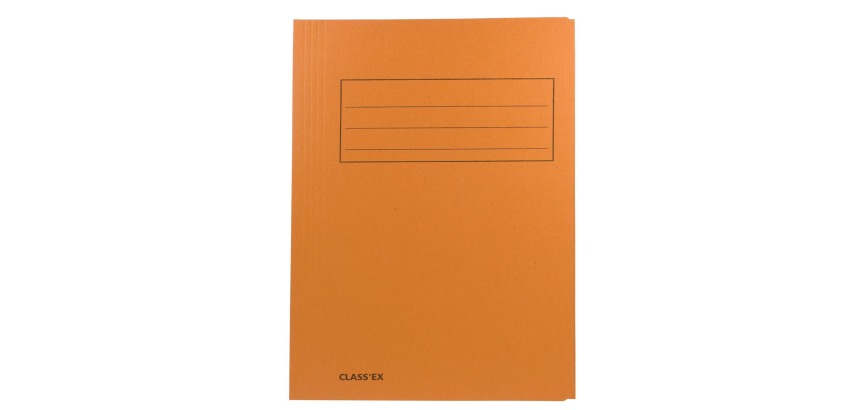 Class'ex dossiermap, 3 kleppen ft 23,7 x 34,7 cm (voor ft folio), oranje