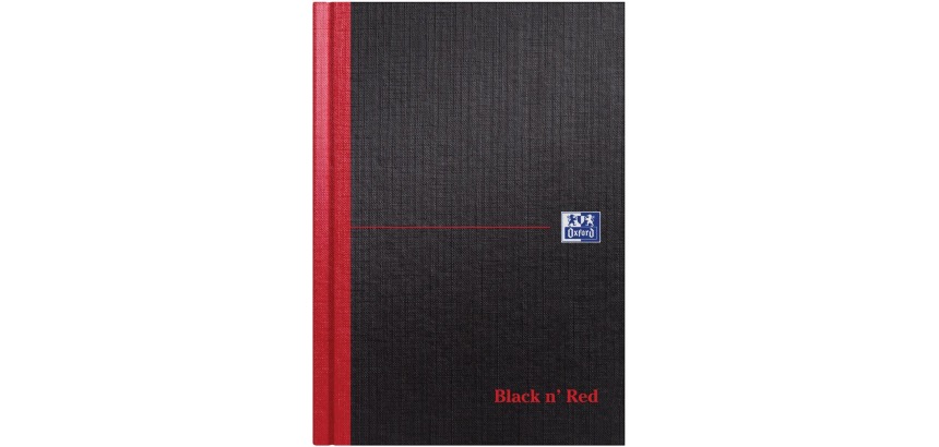 Oxford Black n'Red A5 Notebook 96 Lined Sheets