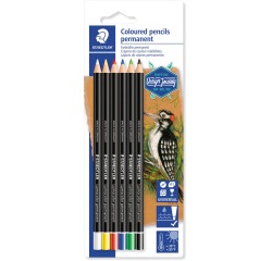 Staedtler Lumocolor permanent kleurpotlood, blister van 6 kleuren