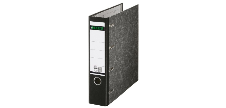 Classeur Leitz 1092 bancaire 2 mécanismes A4 75mm carton noir
