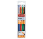 STABILO pointVisco roller, 0,5 mm, étui de 4 pièces en couleurs assorties