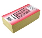 Locker tickets numbers 501 to 1,000, yellow
