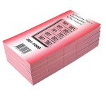 Carnets pour vestiaire numéros de 501 à 1.000, cerise