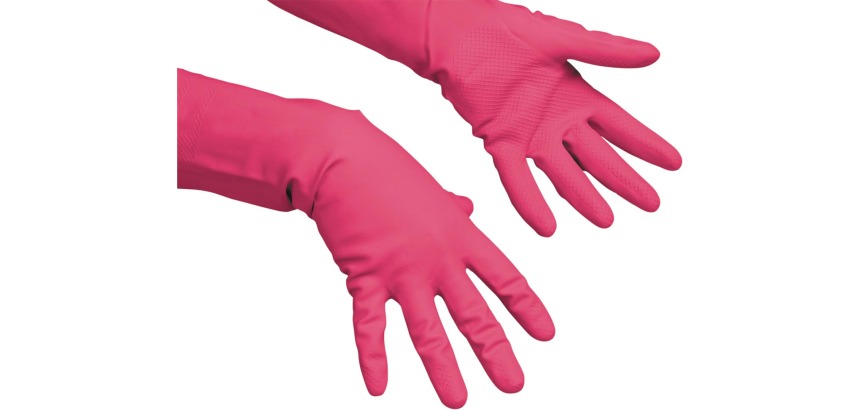 Vileda gants Multi Purpose, latex, small, rouge