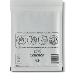 Mail Lite luchtkussenenveloppen, wit, C/0, 150 x 210 mm, doos van 200 stuks