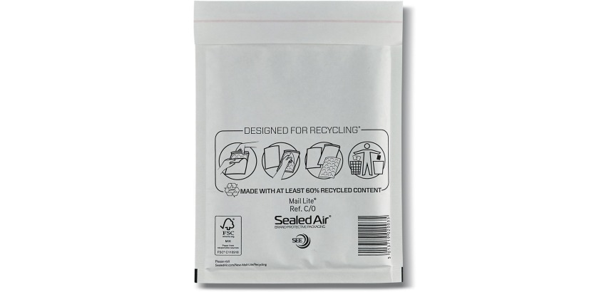 Mail Lite enveloppes à bulles d'air, blanc, C/0, 150 x 210 mm, boîte de 100 pièces