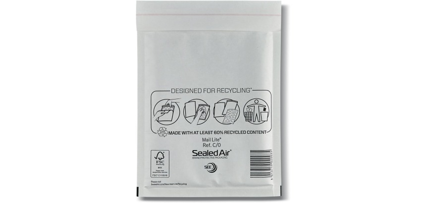 Mail Lite enveloppes à bulles d'air, blanc, C/0, 150 x 210 mm, boîte de 100 pièces