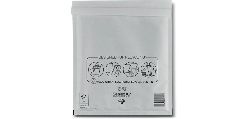 Luftpolsterversandtaschen Mail Lite, weiß, E/2, 220 x 260 mm, Box mit 200 Stück