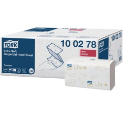 Tork Premium essuie-mains extra soft, 2 pli,  ZZ-fold, système H3, blanc, 200 sheet, paquet de 15  pièces