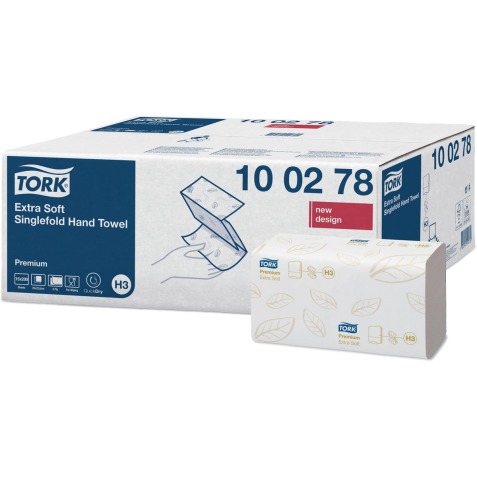 Tork Premium essuie-mains extra soft, 2 pli,  ZZ-fold, système H3, blanc, 200 sheet, paquet de 15  pièces