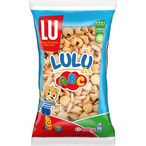 LU letterkoekjes Lulu ABC, zak van 400 g