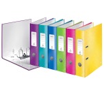 Leitz WOW lever arch file, assorted colors, 8.0 cm spine