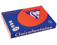 Clairefontaine Trophée Intens, papier couleur, A3, 160 g, 250 feuilles, rouge corail